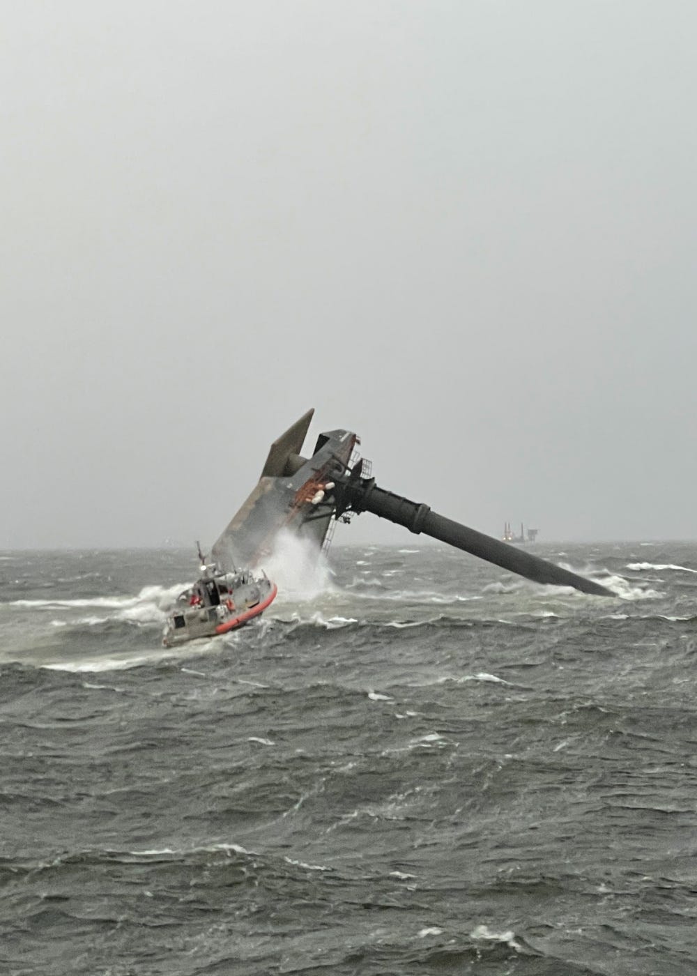 Coast Guard says commercial boat capsized off Louisiana coast