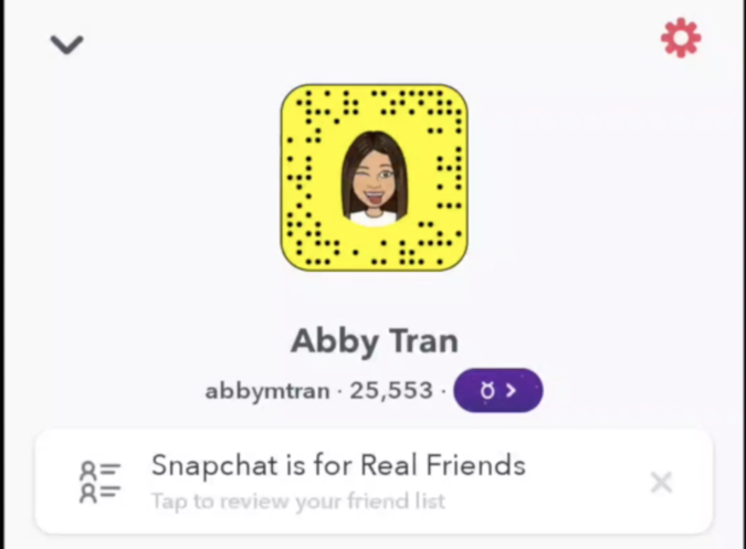 The new feature for checking friends on Snapchat.