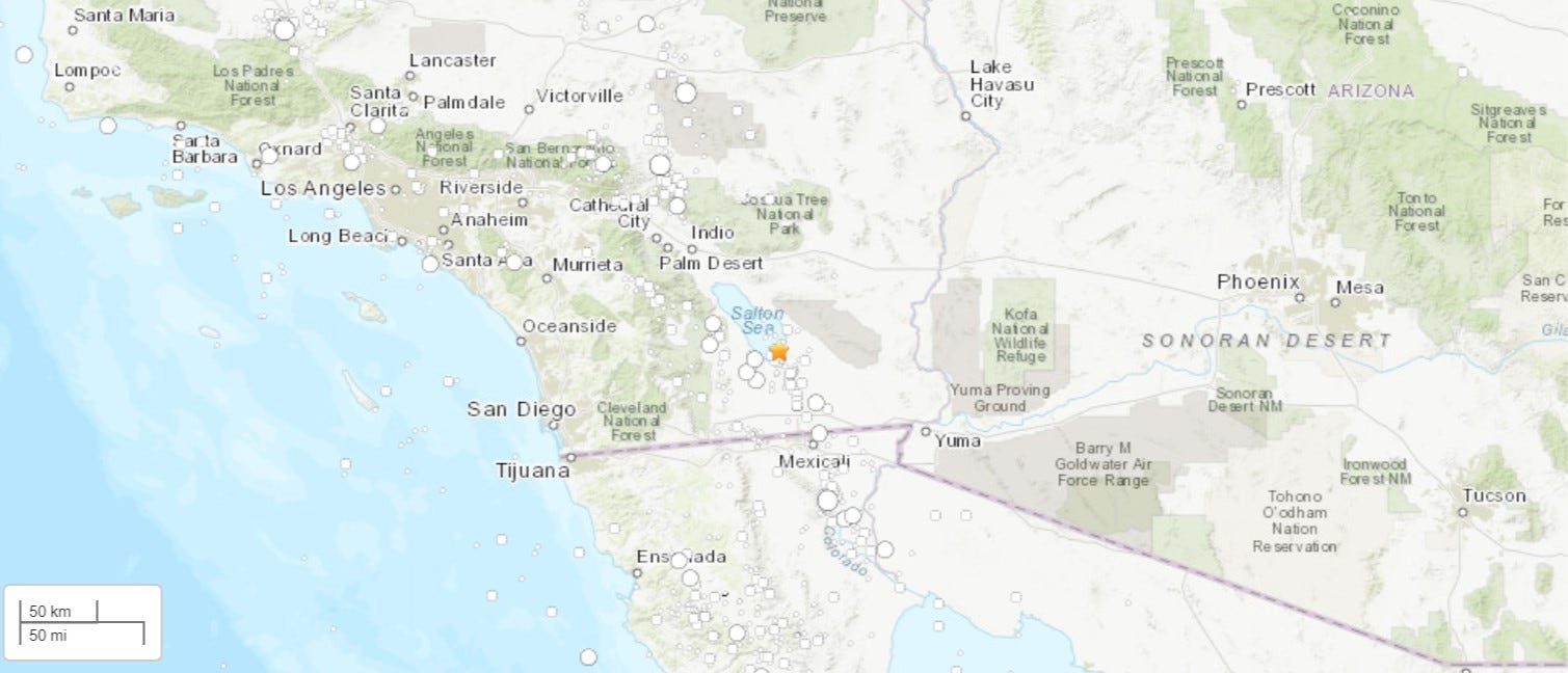 Calipartia-area quake rattles San Diego